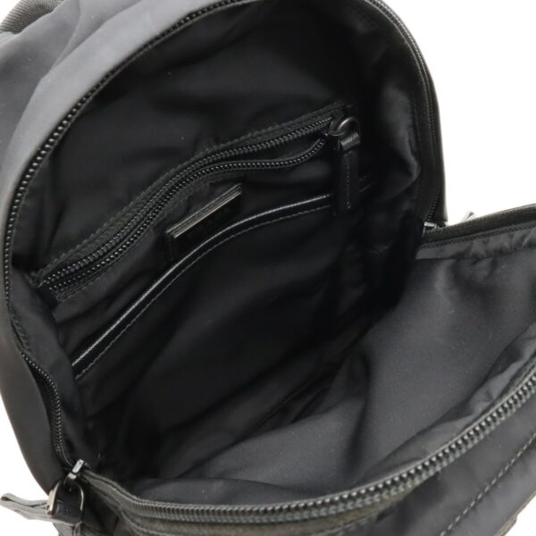 12400722 5 Prada Tessuto Impuntu Body Bag Nylon Leather Nero Black