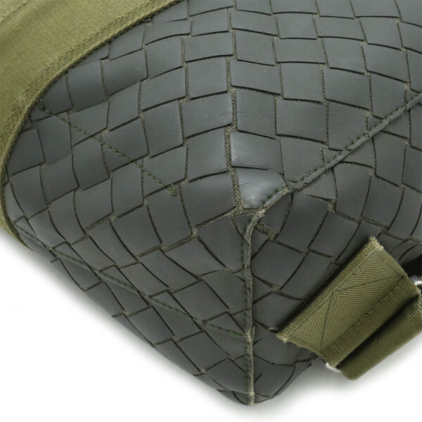 12400895 3 Bottega Veneta Intrecciato Backpack Rubber Gray Khaki