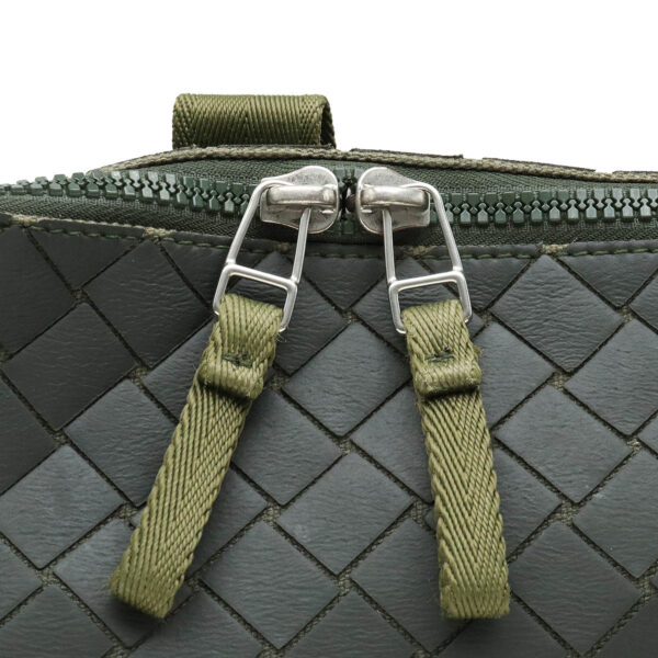 12400895 4 Bottega Veneta Intrecciato Backpack Rubber Gray Khaki