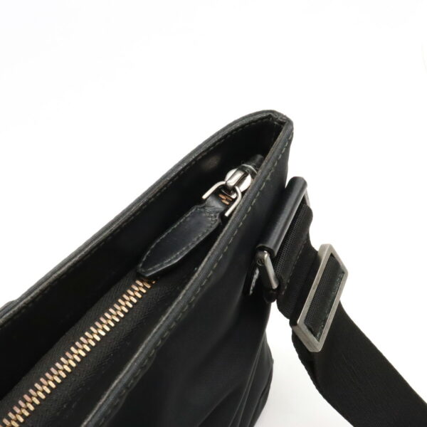 12400922 8 Salvatore Ferragamo Gancini Shoulder Bag Nylon Leather Black