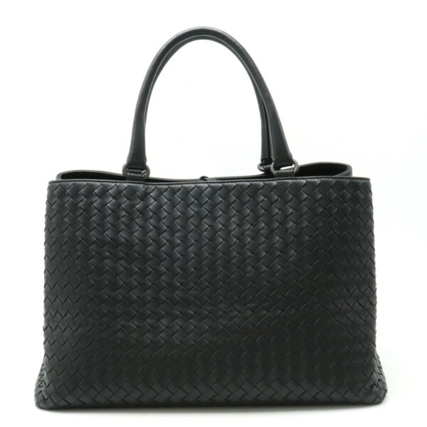 12410634 1 Bottega Veneta Intrecciato Tote Leather Black