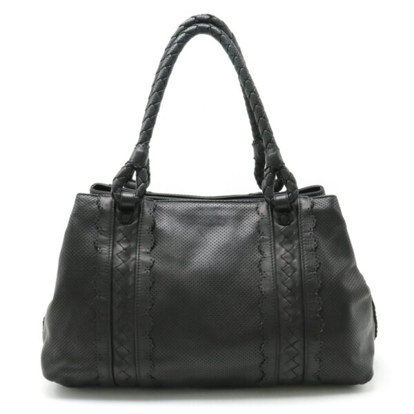 12410711 1 Bottega Veneta Reggero Tote Leather Black