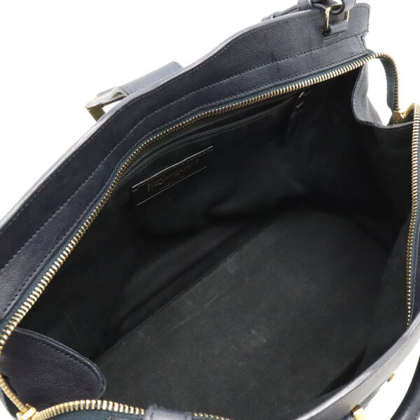 12410755 5 Yves Saint Laurent Y Line Cabas Chic Handbag Leather Black