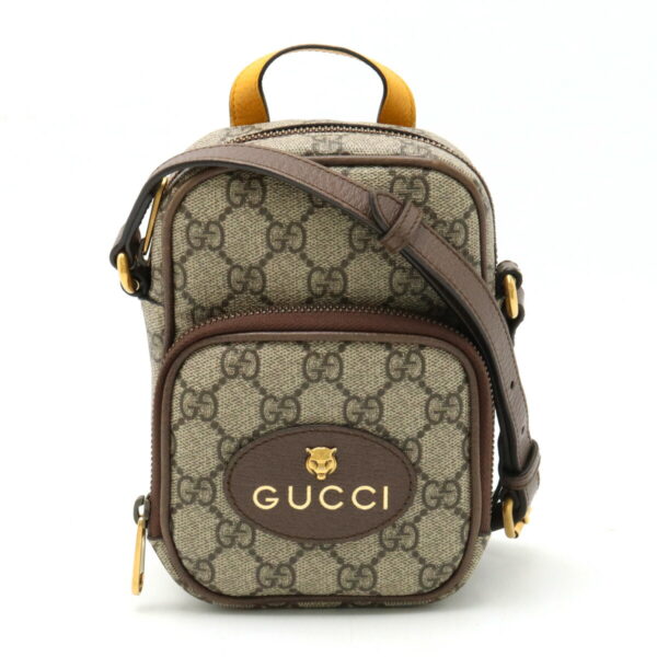 12410944 1 Gucci Neo GG Supreme Shoulder Bag Khaki Brown