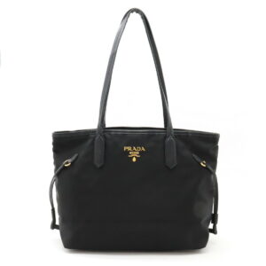 12411102 1 Prada Crossbody Pochette Nylon Leather Shoulder Bag Nero Black