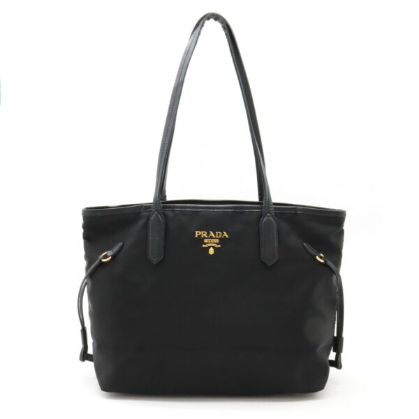 12411102 1 Prada Tote Bag Nylon Leather Nero Black