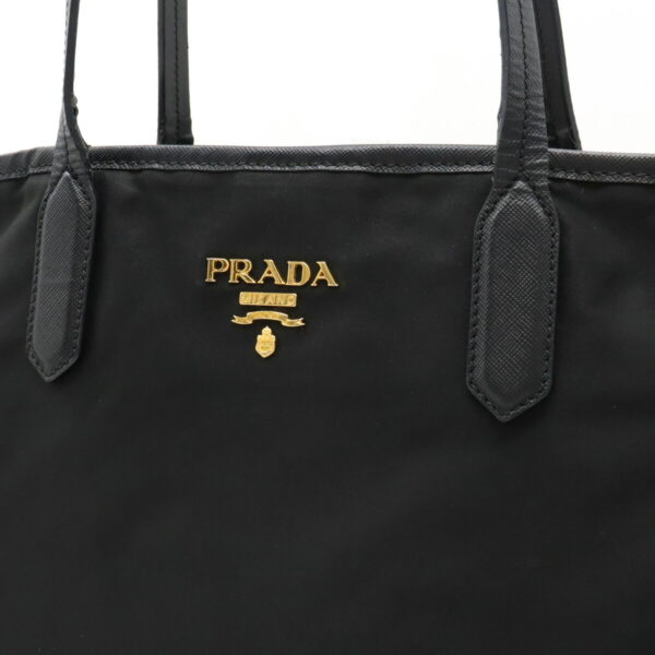 12411102 7 Prada Tote Bag Nylon Leather Nero Black