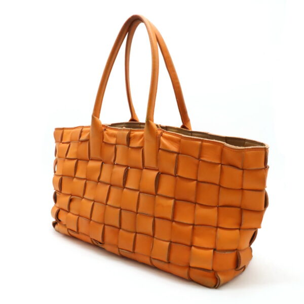 12411171 2 Bottega Veneta Maxi Intrecciato Tote Leather Orange