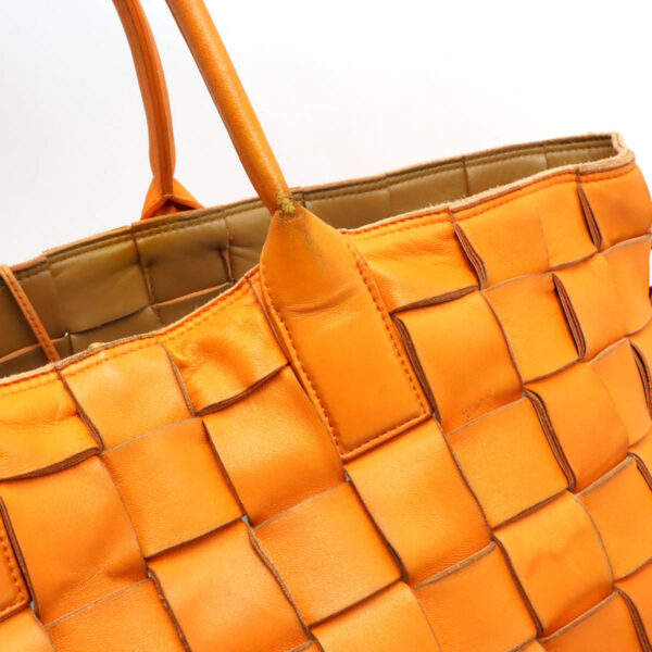 12411171 8 Bottega Veneta Maxi Intrecciato Tote Leather Orange