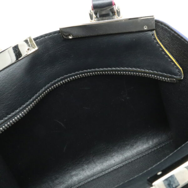 12420179 5 Fendi Petit Troisjour Handbag 2way Leather Black