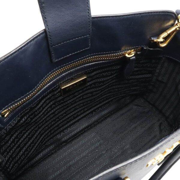 12420191 5 Prada Saffiano Handbag Saffiano Leather Navy Blue