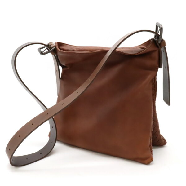 12420234 2 Bottega Veneta Intrecciato Crossbody Leather Brown