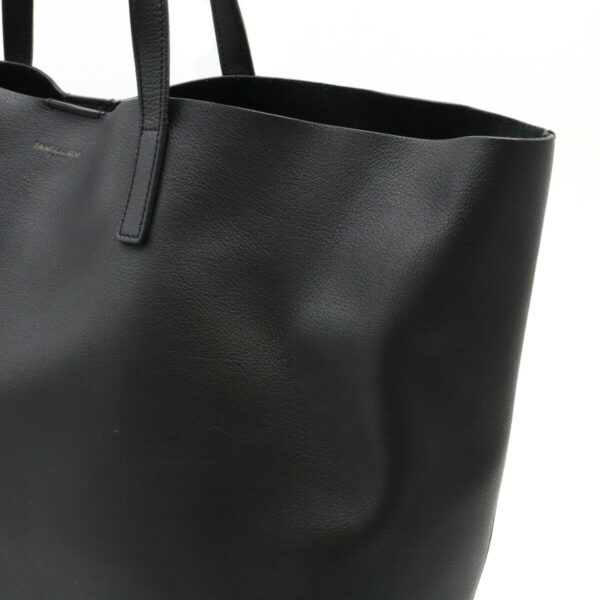 12420565 6 Saint Laurent Shopping Tote Bag Leather Black