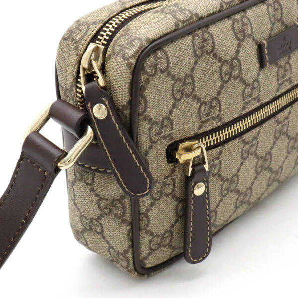 12420578 6 Gucci GG Plus Shoulder Bag Leather Khaki Beige Brown