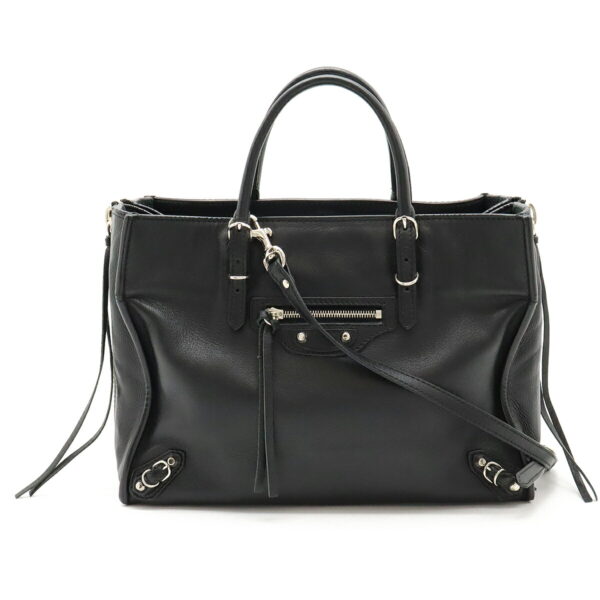 12420582 1 Balenciaga Paper A6 Zip Around Handbag Leather Black