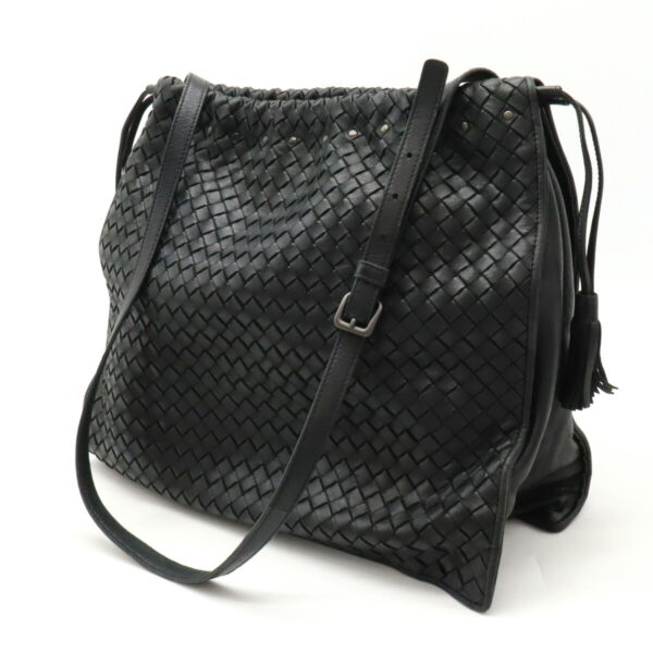 12420736 2 Bottega Veneta Intrecciato Shoulder Leather Black