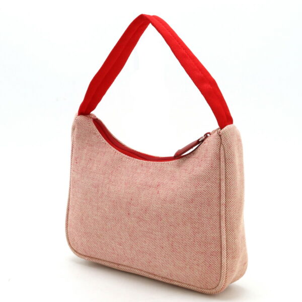 12420913 2 Prada Sports Accessory Pouch Canvas Nylon Red Beige