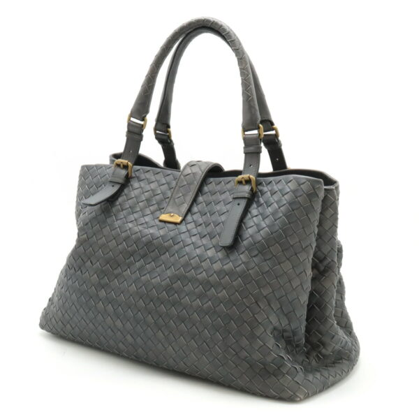 12420921 2 Bottega Veneta Intrecciato Rome Tote Leather Gray