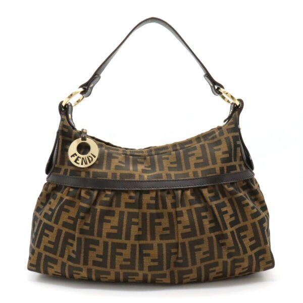 12430312 1 Fendi Zucca Pattern Bag Leather Khaki