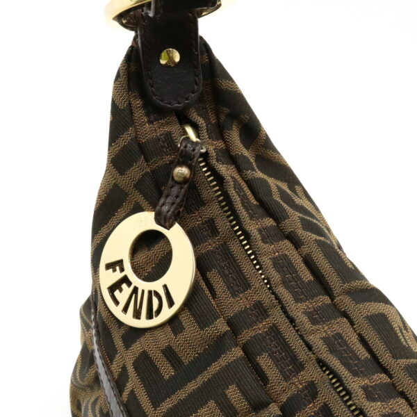 12430312 6 Fendi Zucca Pattern Bag Leather Khaki