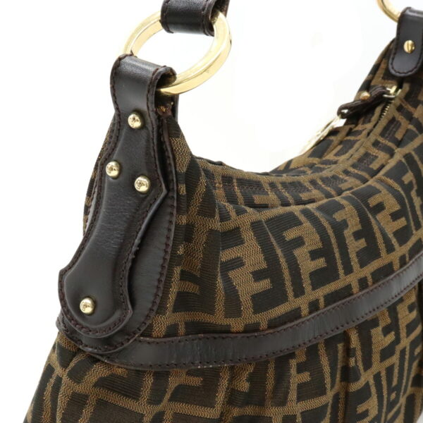 12430312 7 Fendi Zucca Pattern Bag Leather Khaki