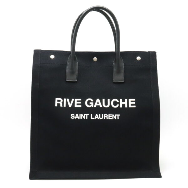 12430320 1 Saint Laurent Rive Gauche Tote Bag Leather Black