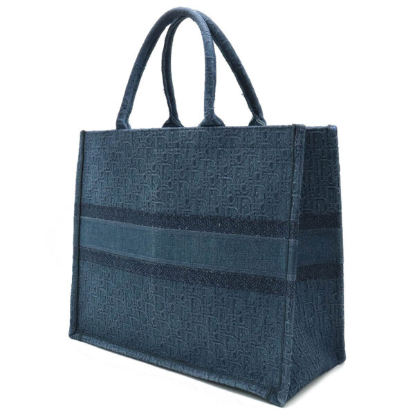 12430330 2 Christian Dior Book Tote Large Denim Blue