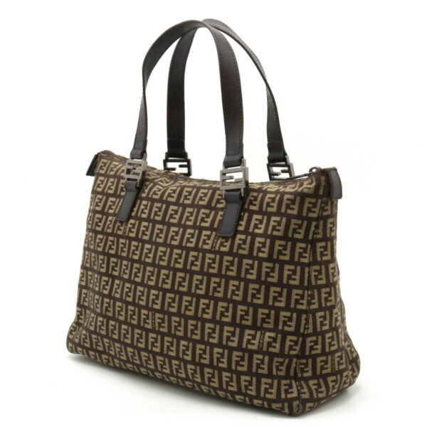 12430428 2 Fendi Zucchino Tote Bag Leather Brown