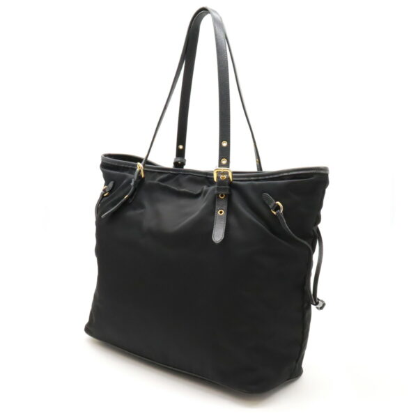 12430451 2 Prada Tote Bag Nylon Leather Nero Black