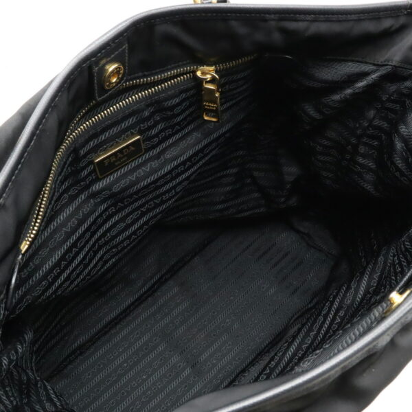 12430451 5 Prada Tote Bag Nylon Leather Nero Black