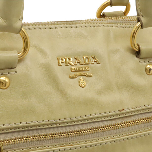 12430516 9 Prada Tote Bag 2WAY Leather Beige