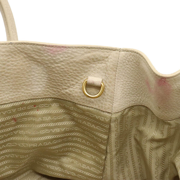 12430523 6 Prada Large Tote Bag Leather Beige