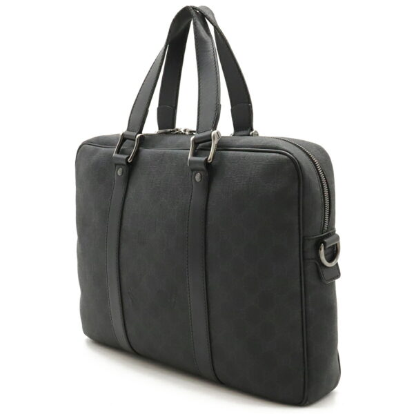 12430524 2 Gucci GG Supreme Business Bag Leather Dark Gray