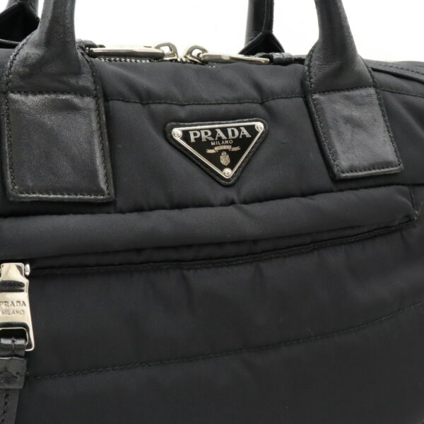 12430653 9 Prada Bomber Handbag Tote Bag Nylon Leather Nero Black