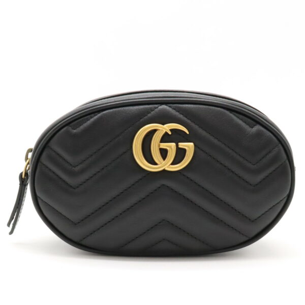 12430721 1 Gucci GG Marmont Waist Bag Leather Black