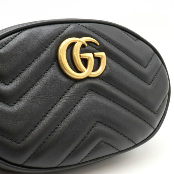 12430721 6 Gucci GG Marmont Waist Bag Leather Black