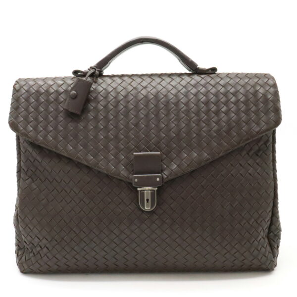 12430726 1 Bottega Veneta Intrecciato Briefcase Leather Brown