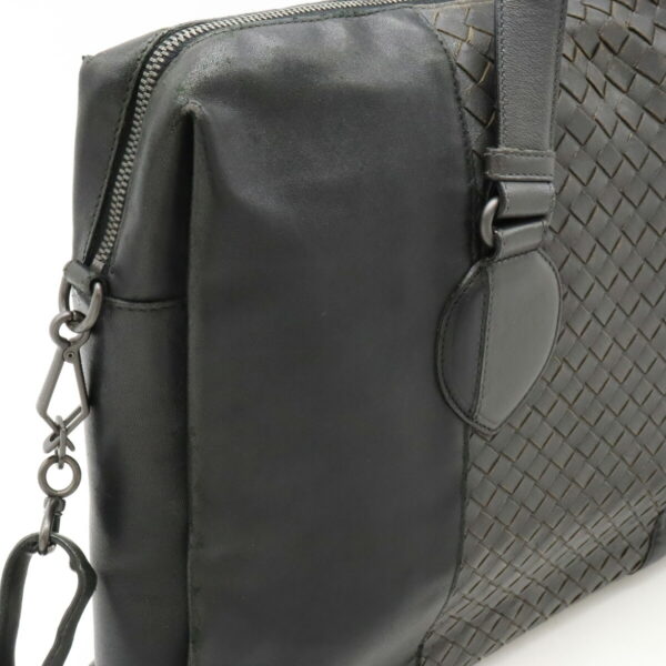 12430811 7 Bottega Veneta Intrecciato Shoulder Leather Black Gray