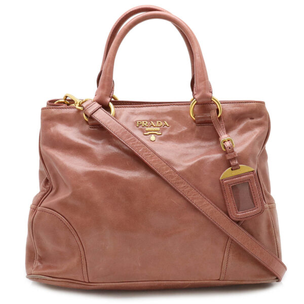 12430817 1 Prada Vitello Shine Tote Bag Leather Pink