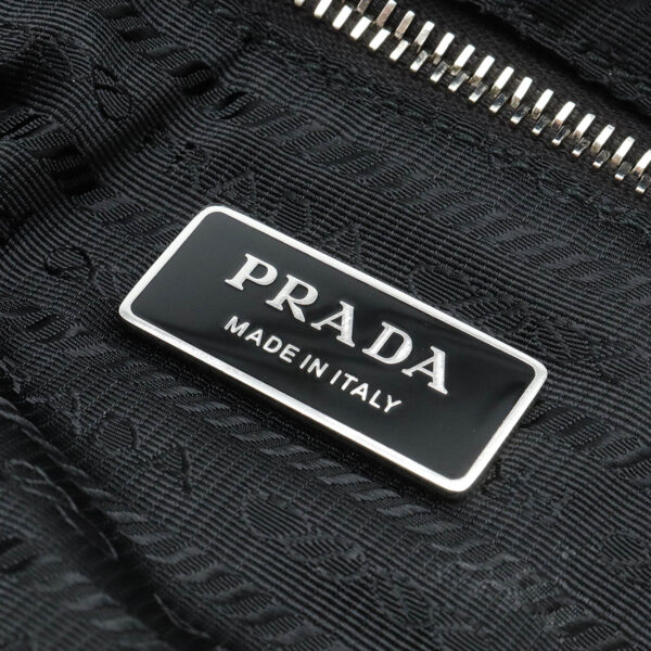 12430866 6 Prada Terry Tote Bag Spunya Nero Black Bianco White