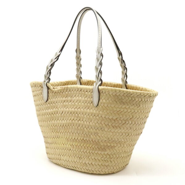 12430938 2 Prada Woven Palm Tote Bag Straw Leather Natural White