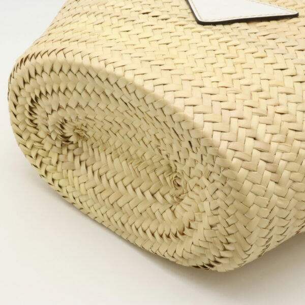 12430938 3 Prada Woven Palm Tote Bag Straw Leather Natural White