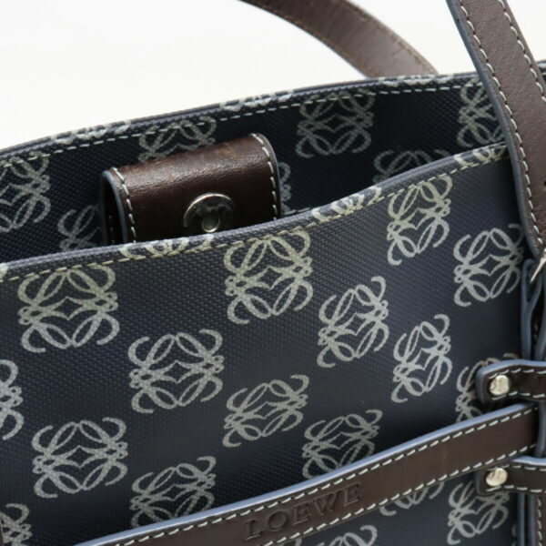 12430950 8 Loewe Anagram Tote Bag Leather Navy