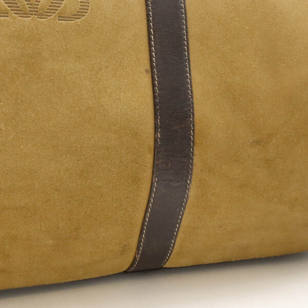 12440084 9 Loewe Anagram Travel Bag Suede Leather Beige