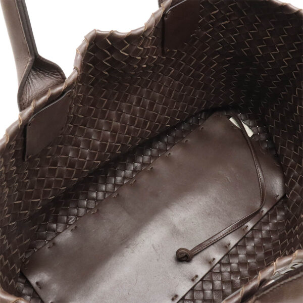 12440114 5 Bottega Veneta Intrecciato Cabas PM Tote Leather Brown