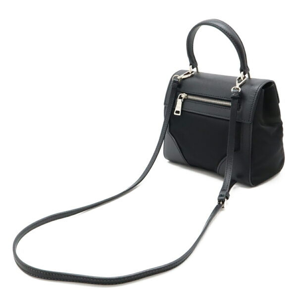 12440155 2 Prada Mini Handbag Saffiano Leather Nylon Nero Black