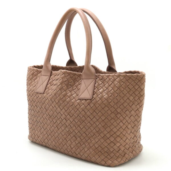 12440160 2 Bottega Veneta Intrecciato Cabas PM Tote Leather Dusty Pink