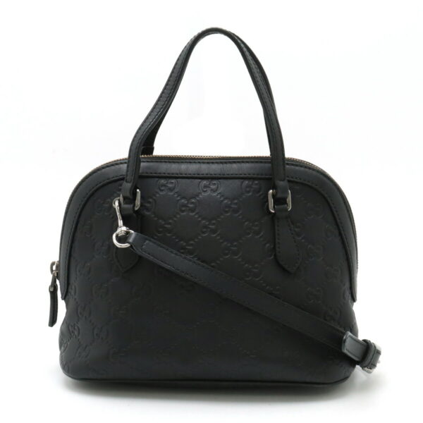 12440171 1 Gucci Mini 2way Shoulder Bag Leather Black