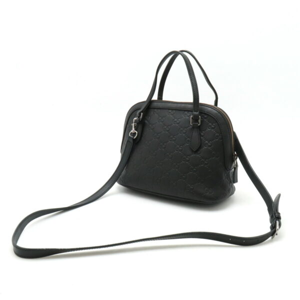 12440171 2 Gucci Mini 2way Shoulder Bag Leather Black