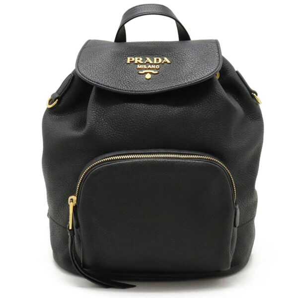 12440274 1 Prada Backpack Rucksack Leather Nero Black